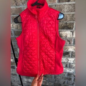 L.L. Bean Bright Red Fleece Jacket Size XS
